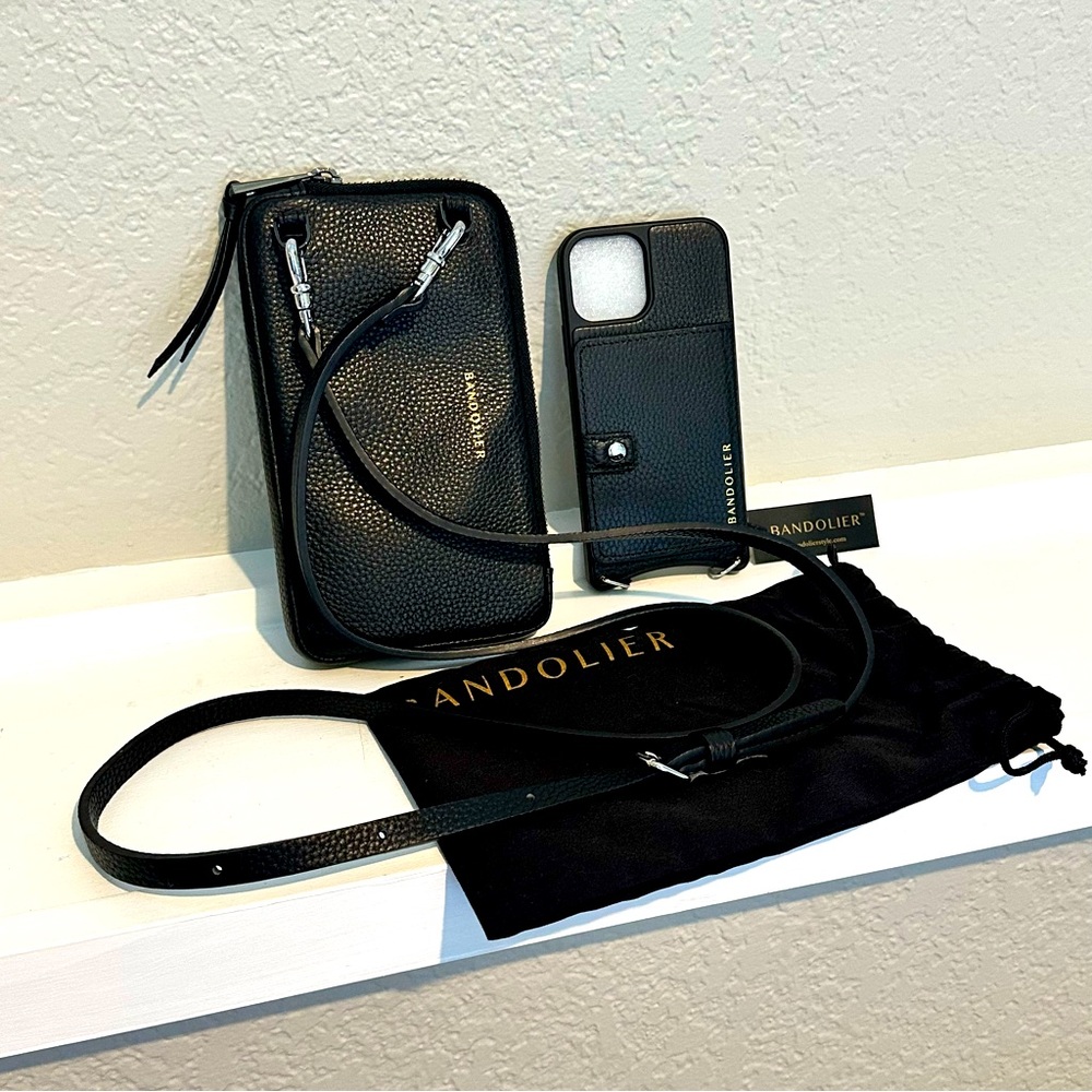 Bandolier Mila iPhone 12 + 12 pro MagSafe Case Expanded Pouch & Crossbody strap